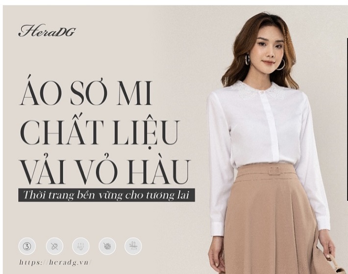 sơ mi vải vỏ hàu của HeraDG