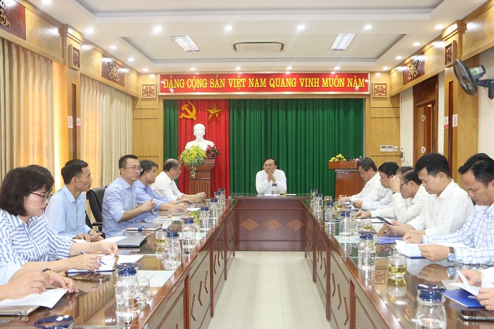 hình ảnh buổi làm việc của đoàn công tác EVNGENCO2 tại Thủy điện Trung Sơn