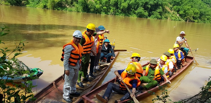 hình ảnh về công tác phòng chống lũ...của Thủy điện Trung Sơn