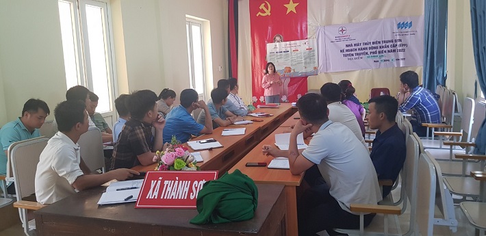 Thủy điện Trung Sơn phối hợp tuyên truyền với chính quyền và người dân các địa phương điều tiết vận hành an toàn 