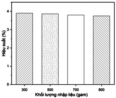 Ảnh hưởng của khối lượng nhập liệu