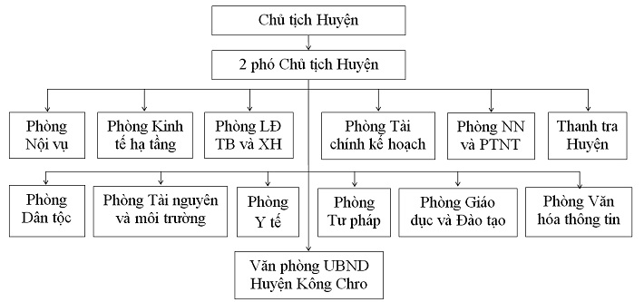 Sơ đồ cơ cấu tổ chức tại huyện Kông Chro