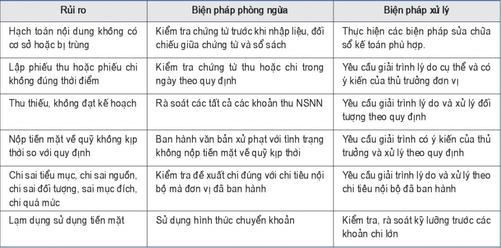 Các rủi ro và biện pháp ứng phó
