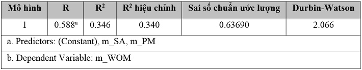 Hệ số xác định các yếu tố ảnh hưởng đến STM