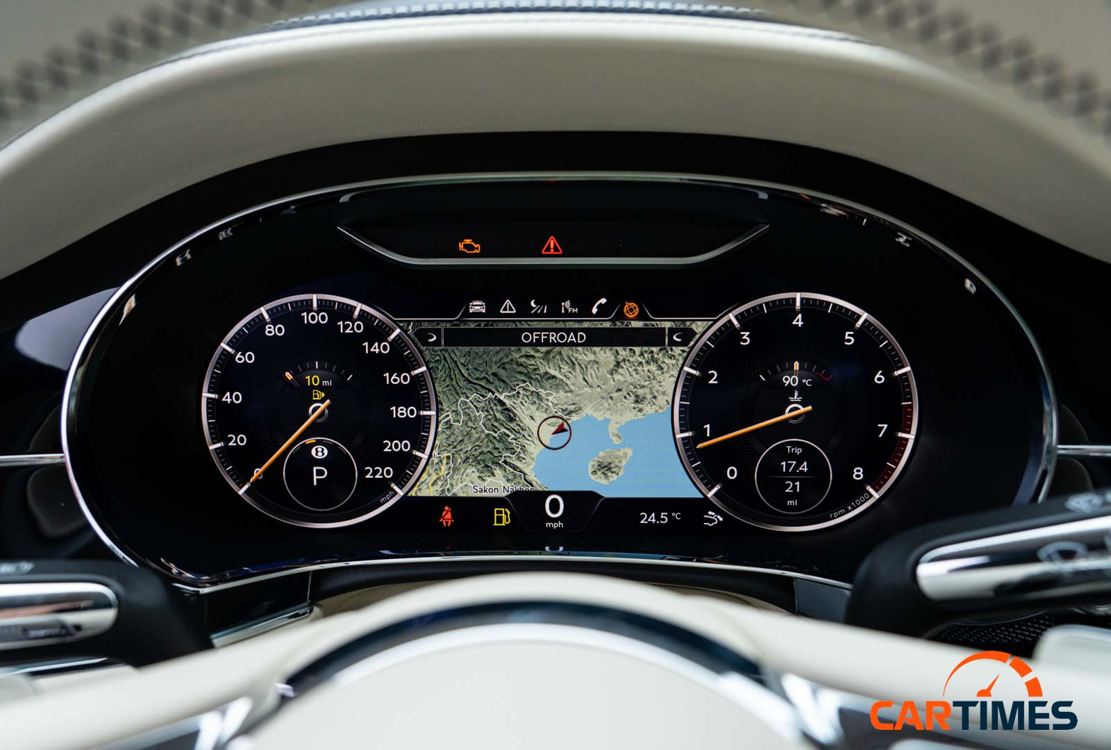 Màn hình phía sau vô lăng Bentley Continental GT Azure