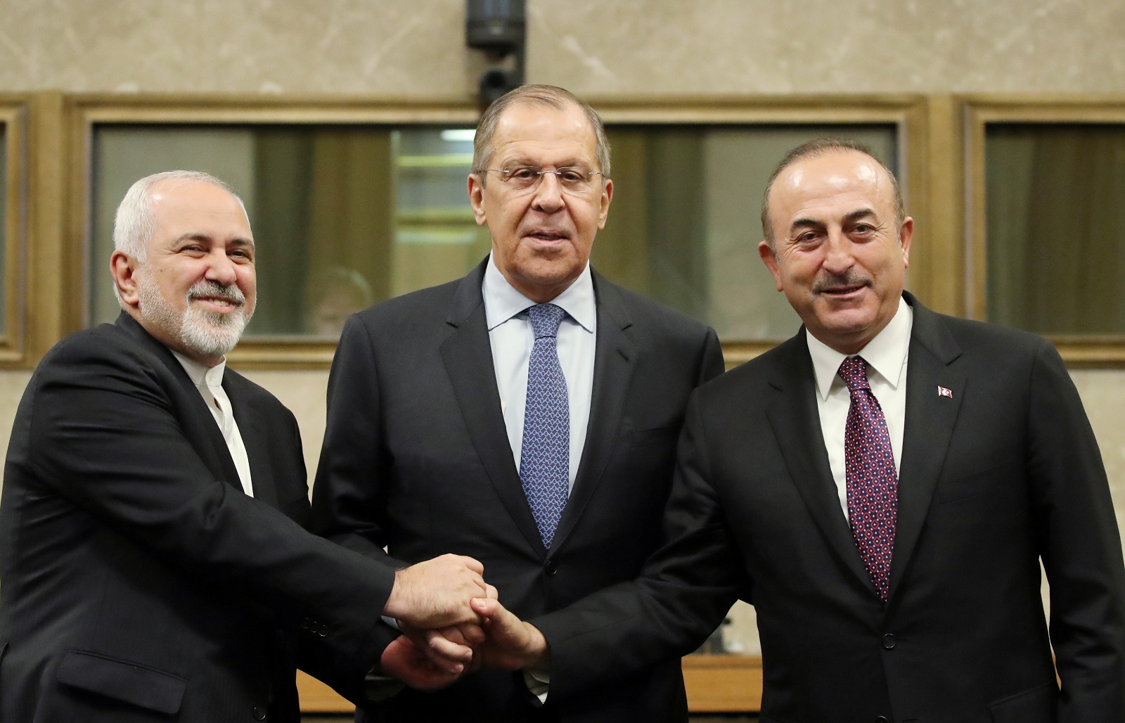 Sergei Lavrov và Javad Zarif và Mevlut Cavusoglu