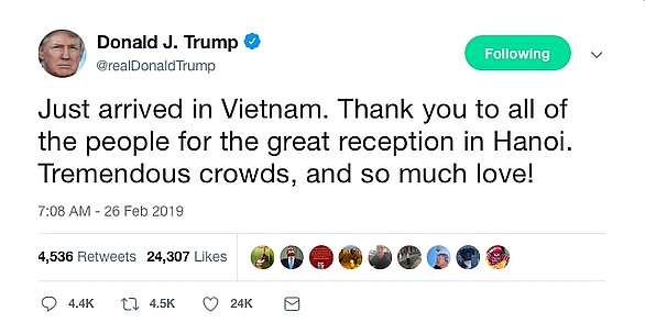 twitter cua ong trump