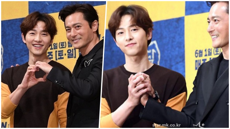 Song Joong Ki nắm tay đàn anh Jang Dong Gun