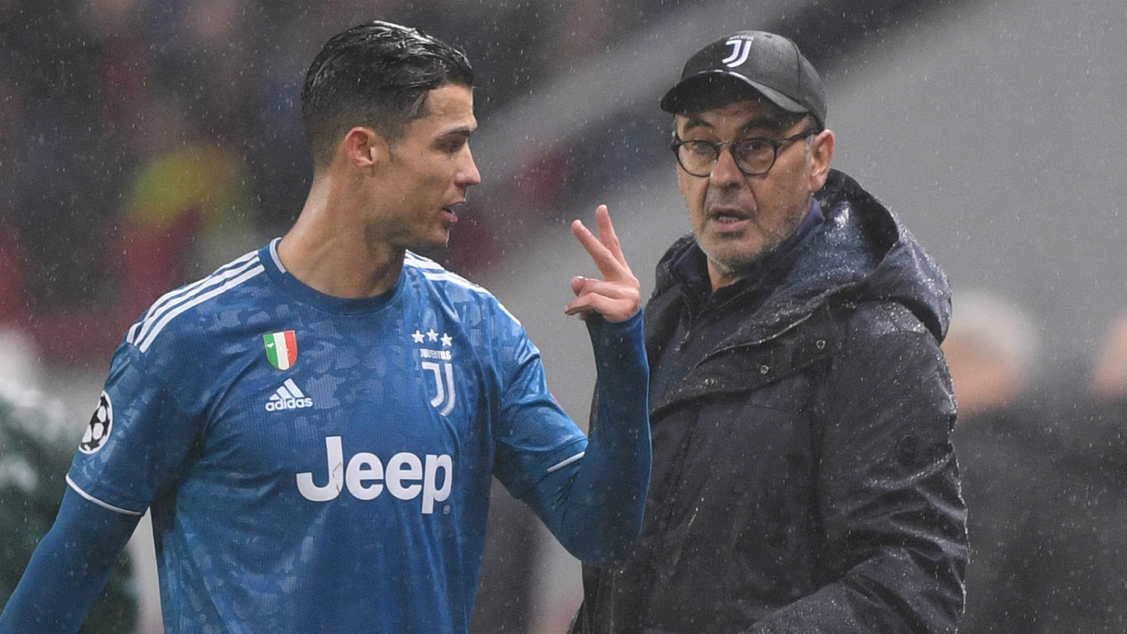 Maurizio Sarri và Cristiano Ronaldo