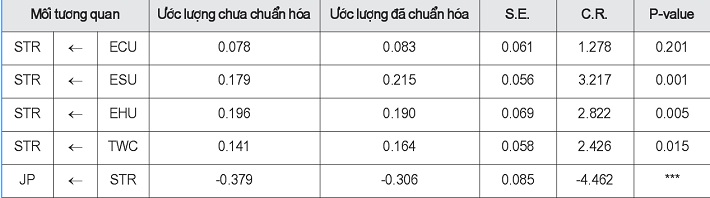 Kết quả phân tích SEM