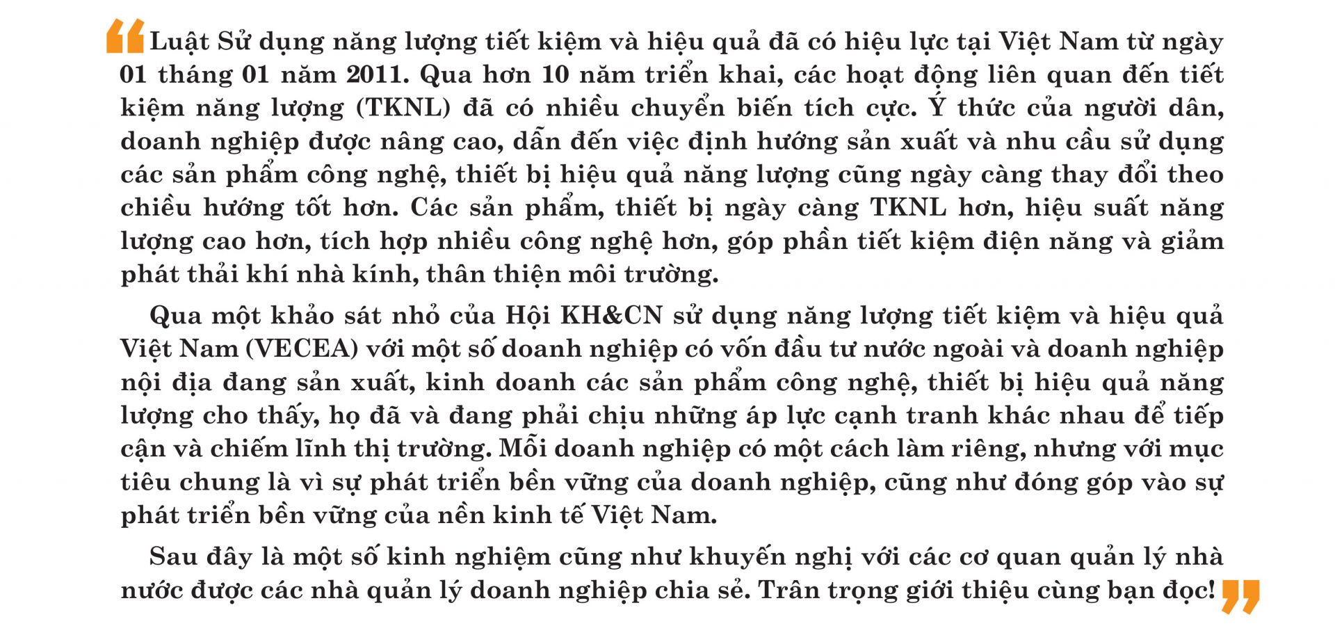 Kinh nghiệm tiếp cận thị trường của các nhà cung cấp  thiết bị, công nghệ hiệu quả năng lượng tại Việt Nam