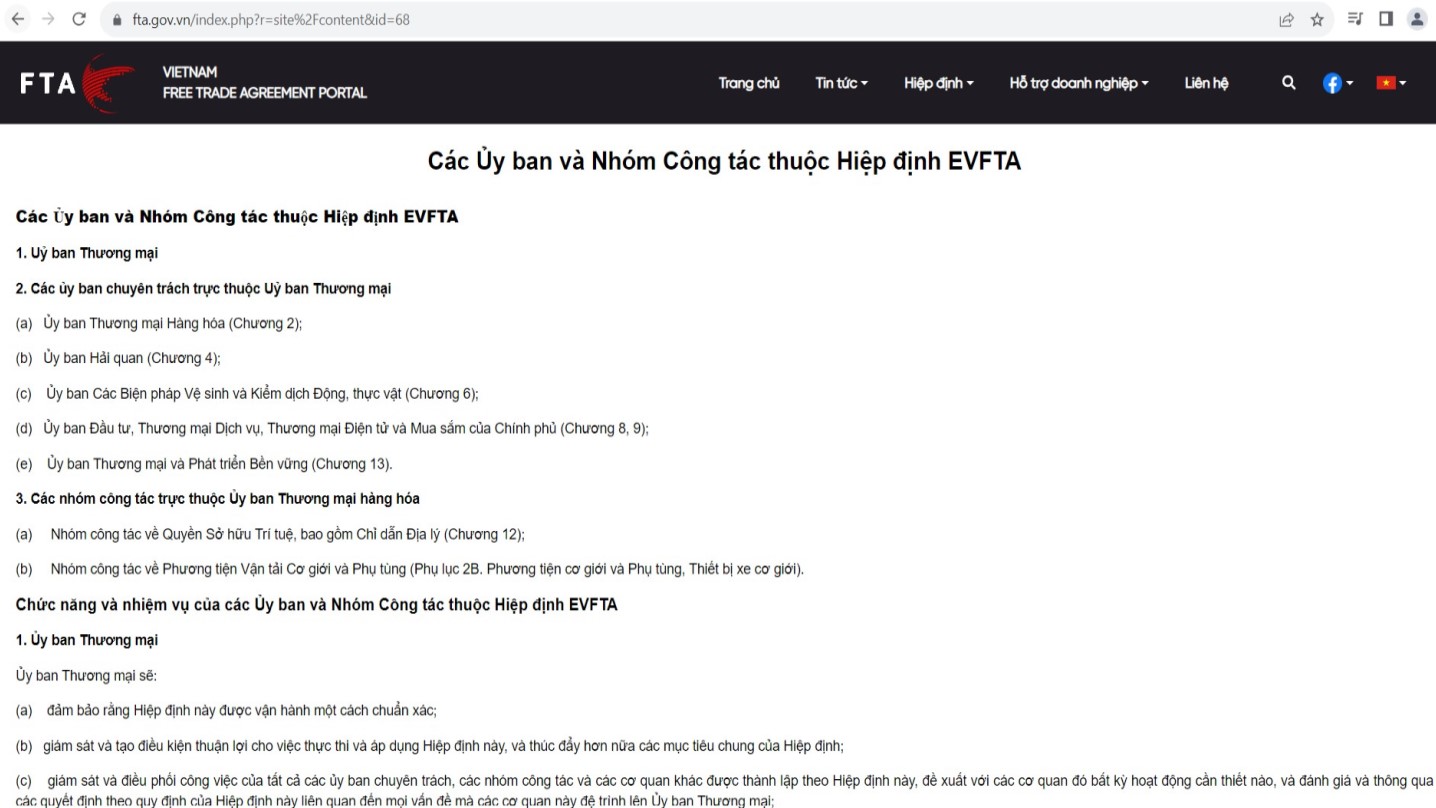 ủy ban EVFTA