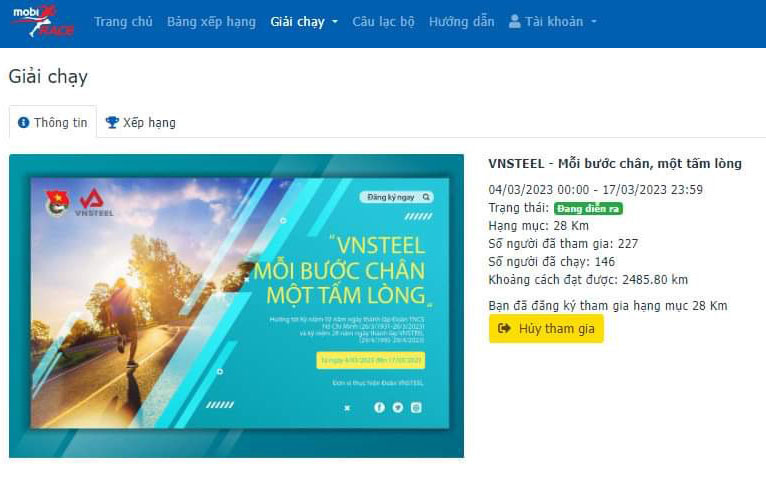 giải chạy VNSTEEL