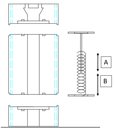 A diagram of a spring and a piece of metal

Description automatically generated