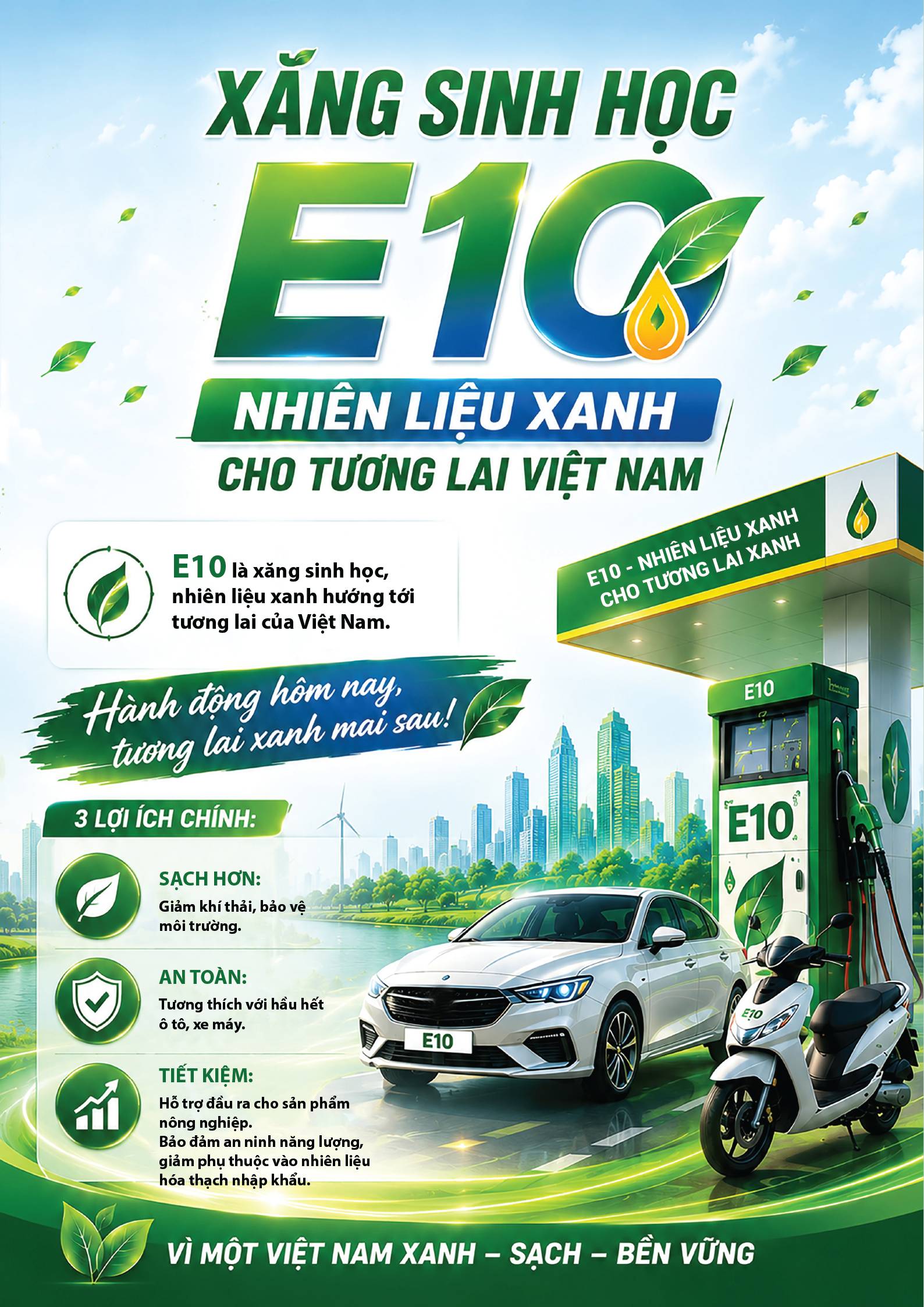 [Hiểu đúng về xăng E10] 