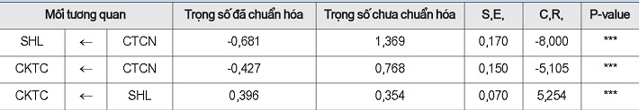Kết quả phân tích mô hình 